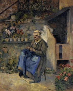 カミーユ・ピサロ Painting - 陽気な母 1874年 カミーユ・ピサロ